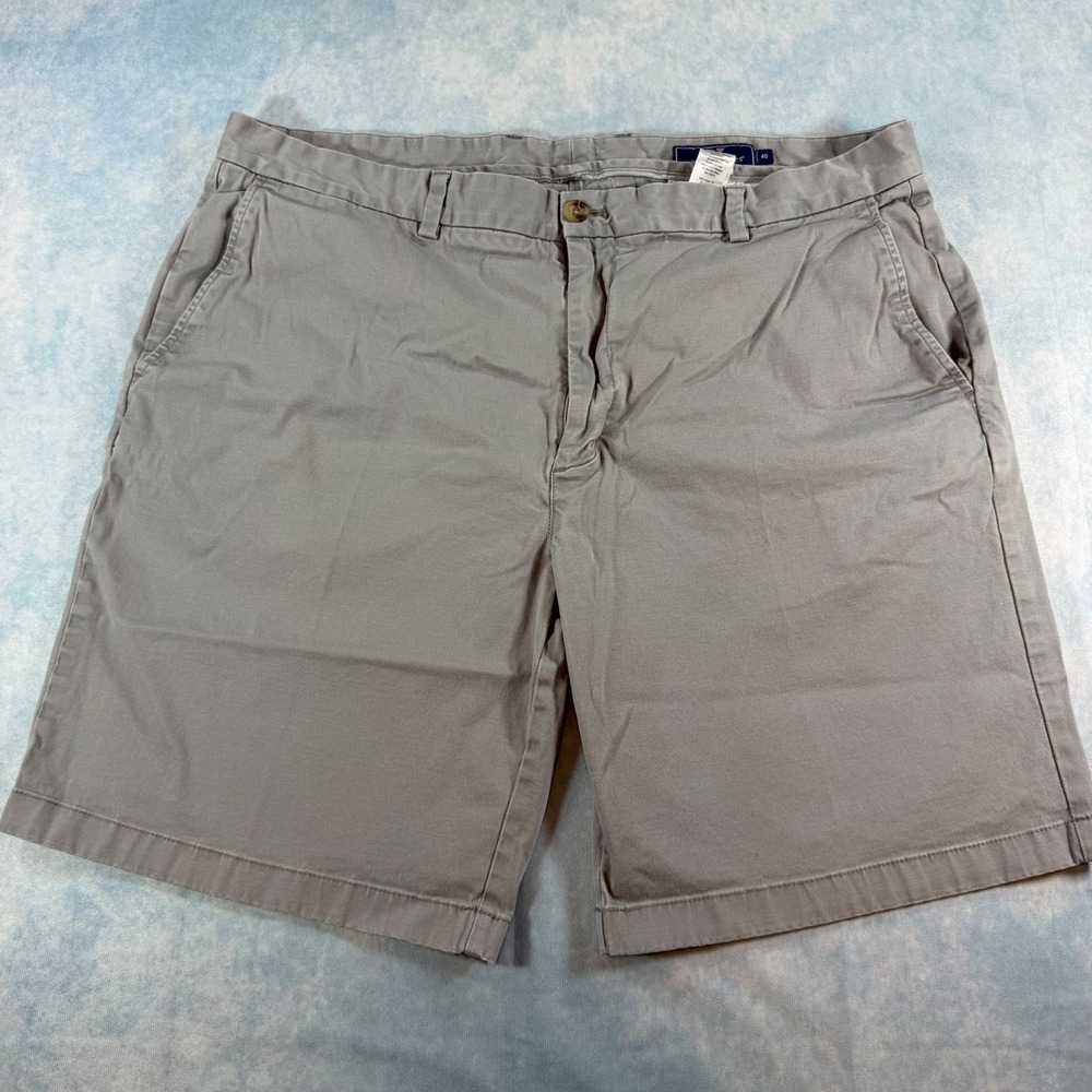 Vineyard Vines Breaker Shorts Mens 40 Gray Excellent Cotton Stretch Chino